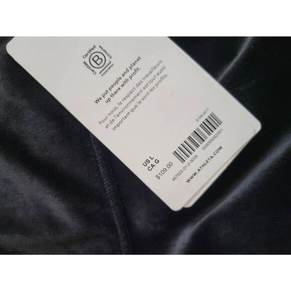 Athleta Elation Velvet Tight BLACK SIZE L $109 NWT - Picture 8 of 9